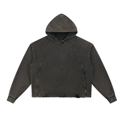 VINTAGE WASHED FRAYED-HEM HOODIE®
