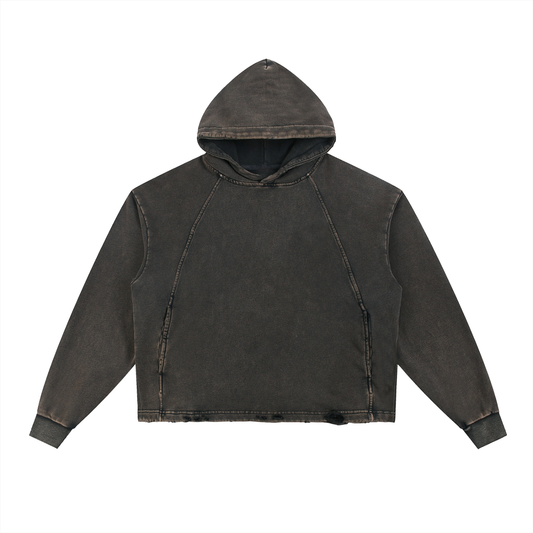VINTAGE WASHED FRAYED-HEM HOODIE®