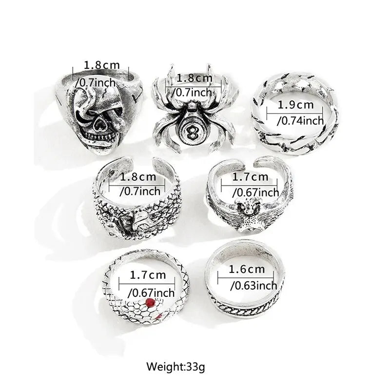 35 PIECE PUNK METAL RINGS®