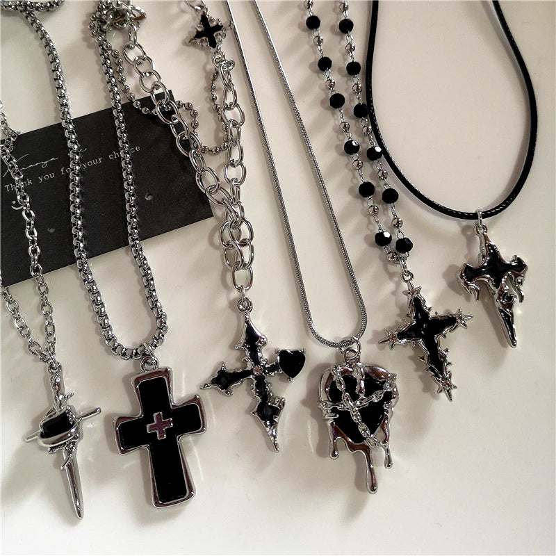 BLACK CROSS NECKLACE®