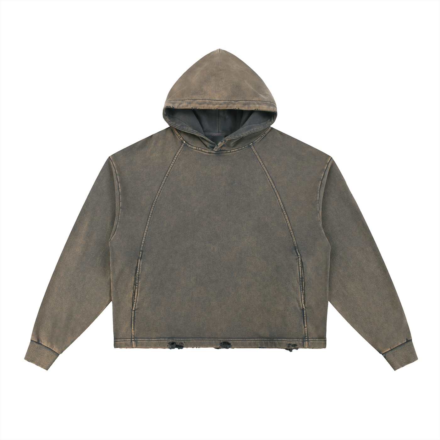 VINTAGE WASHED FRAYED-HEM HOODIE®