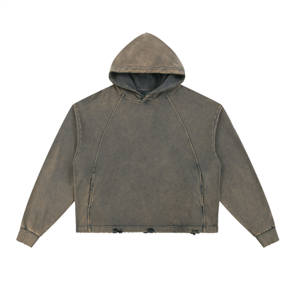 VINTAGE WASHED FRAYED-HEM HOODIE®