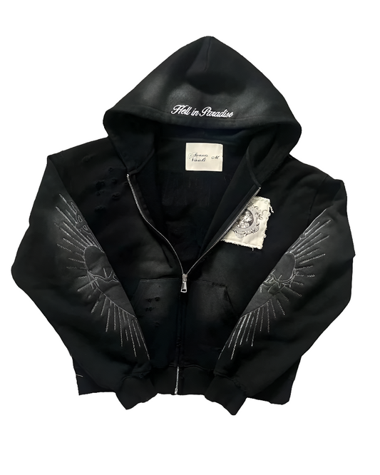 HEART EMBROIDED ZIP-UP®